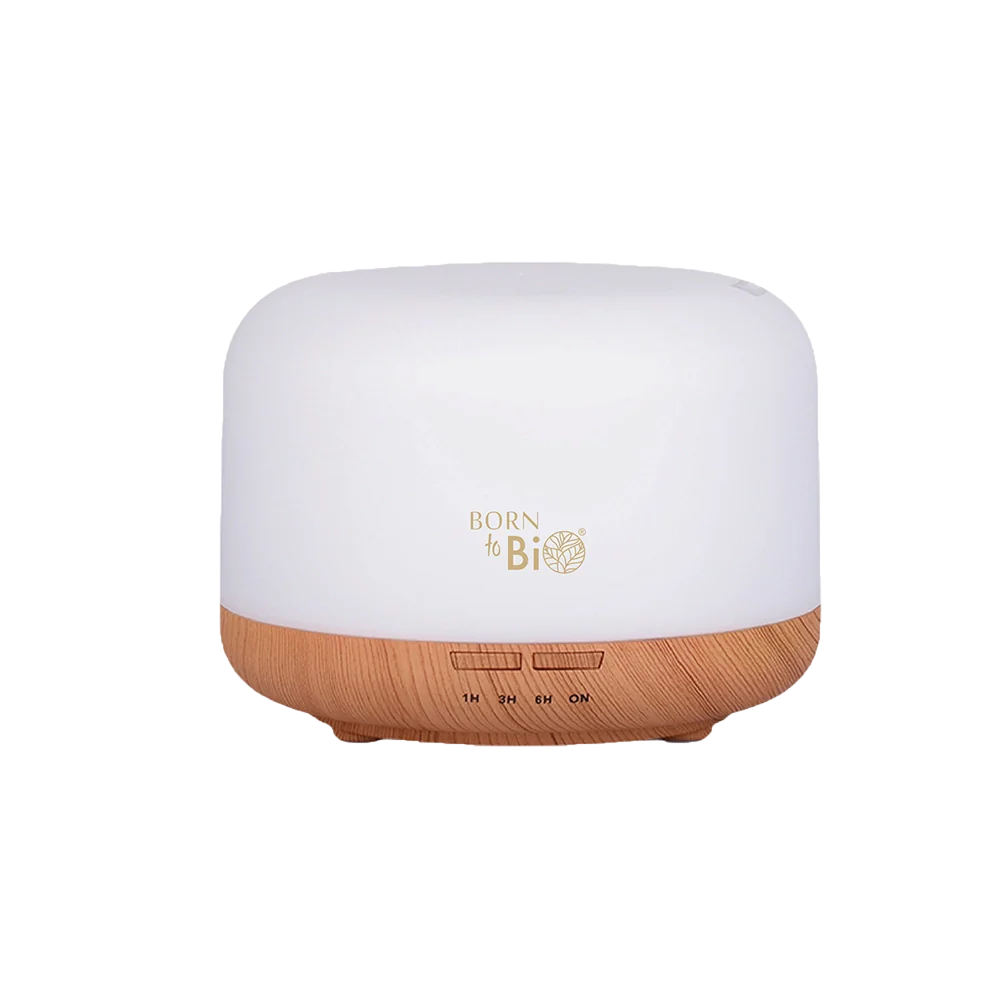 Diffuseur blanc avec socle bois clair-0