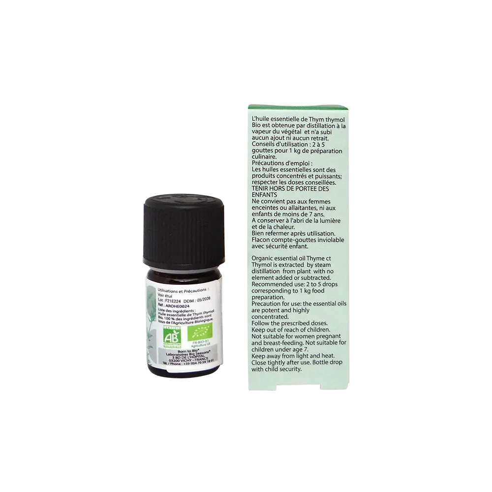 Huile essentielle Thym thymol Certifiée Bio-2