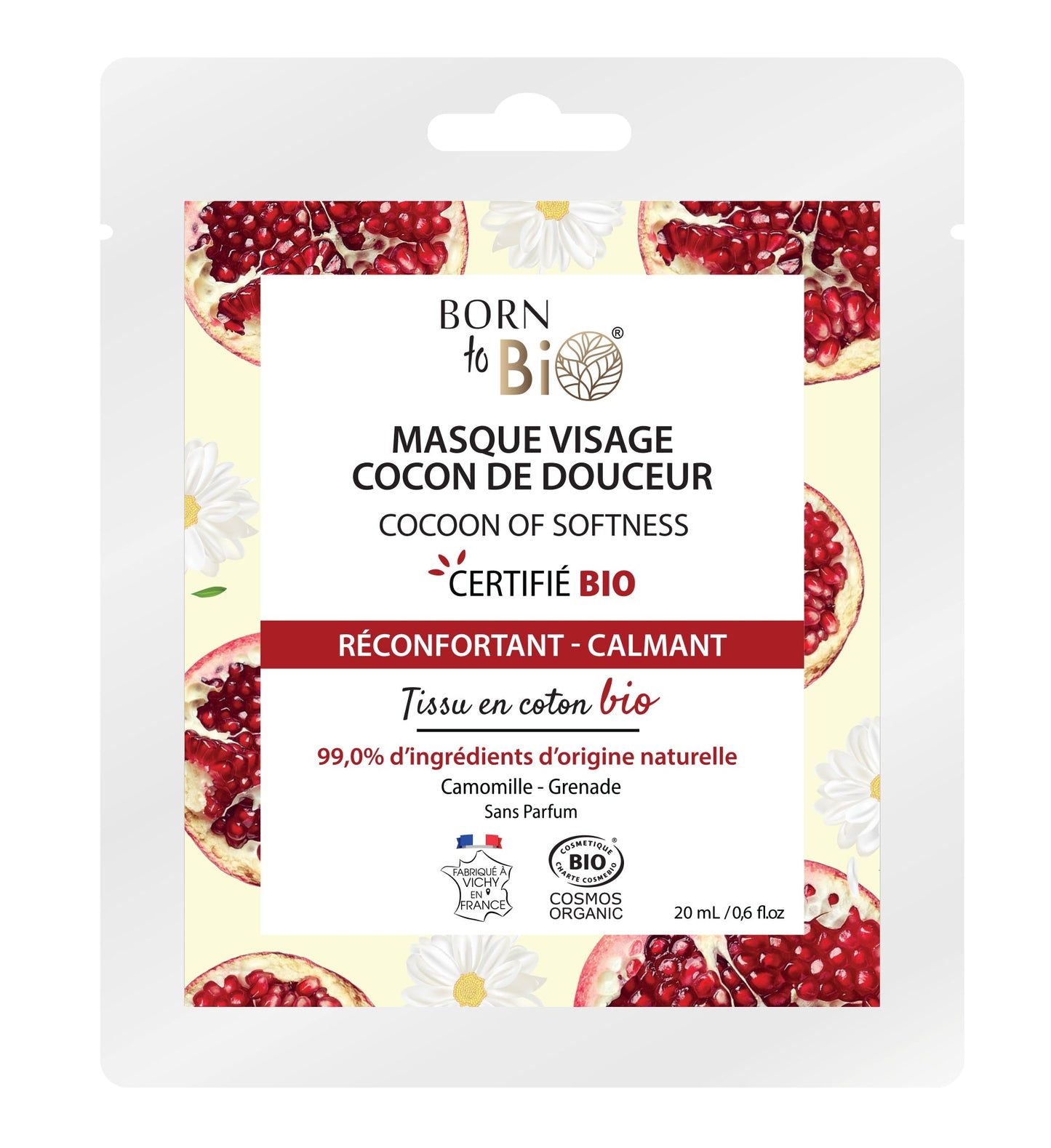 Masque visage Cocon de Douceur en coton - Certifié Bio-0