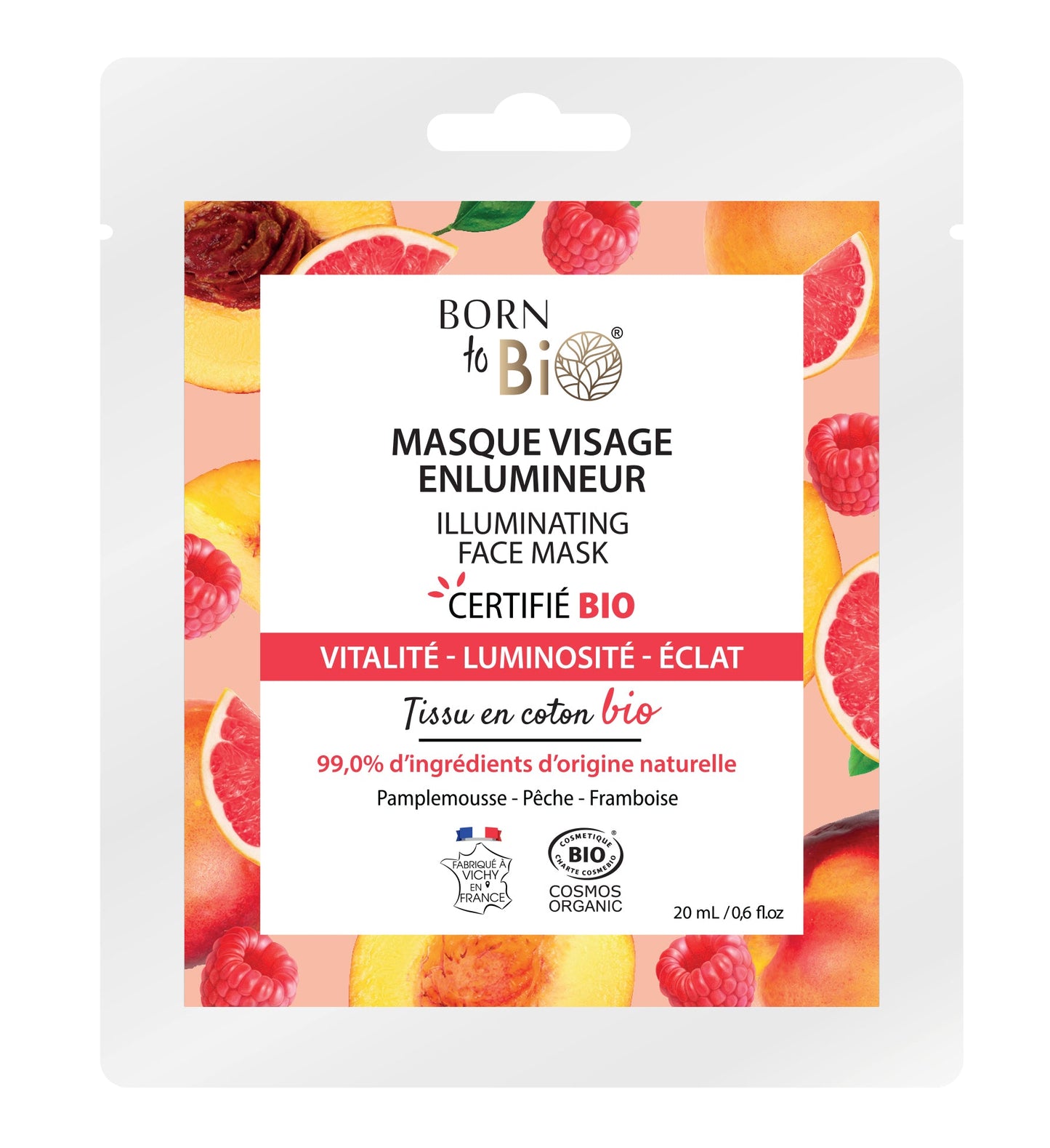 Masque visage Enlumineur en coton - Certifié Bio-0