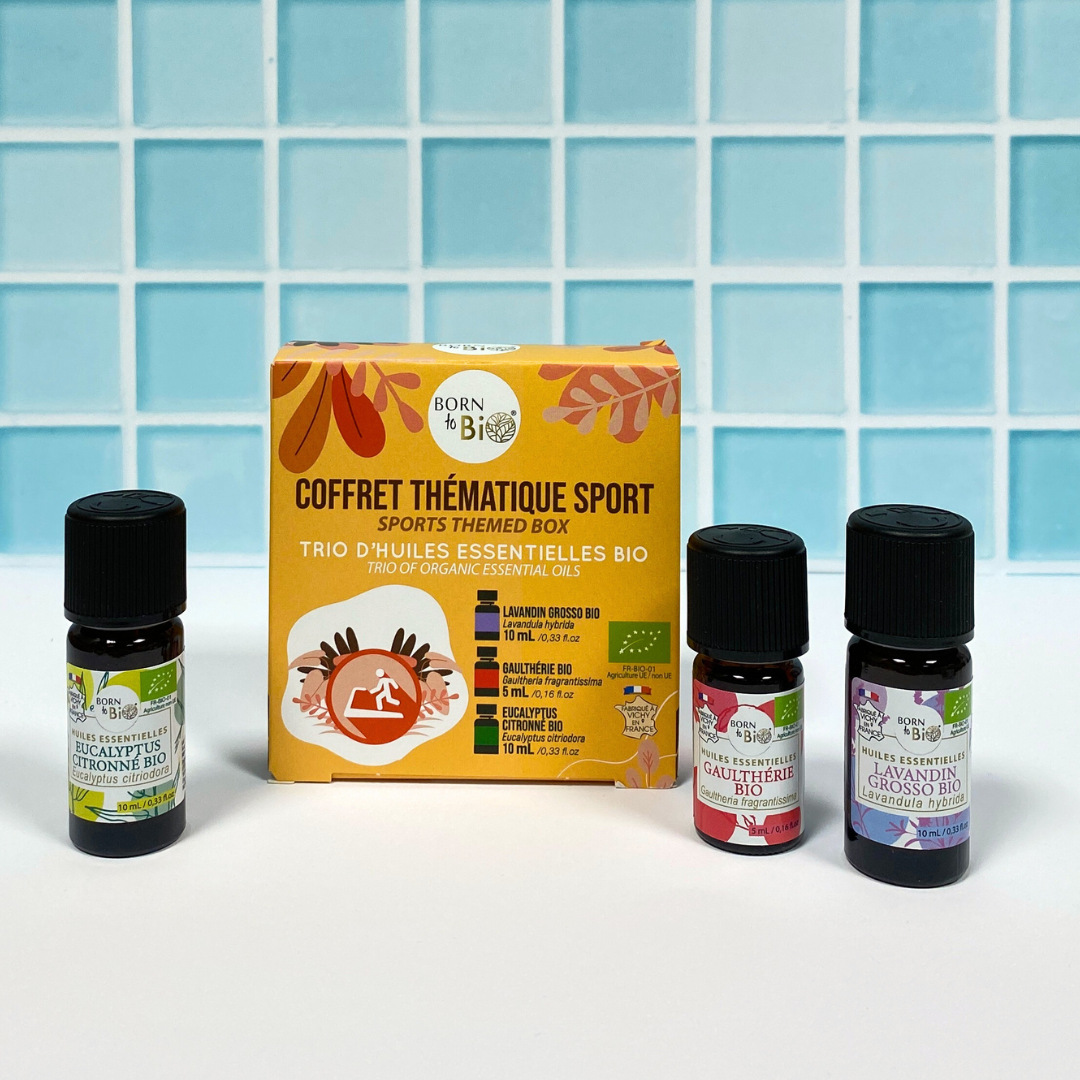 Coffret : huile de massage et kit d'huiles essentielles sport-2