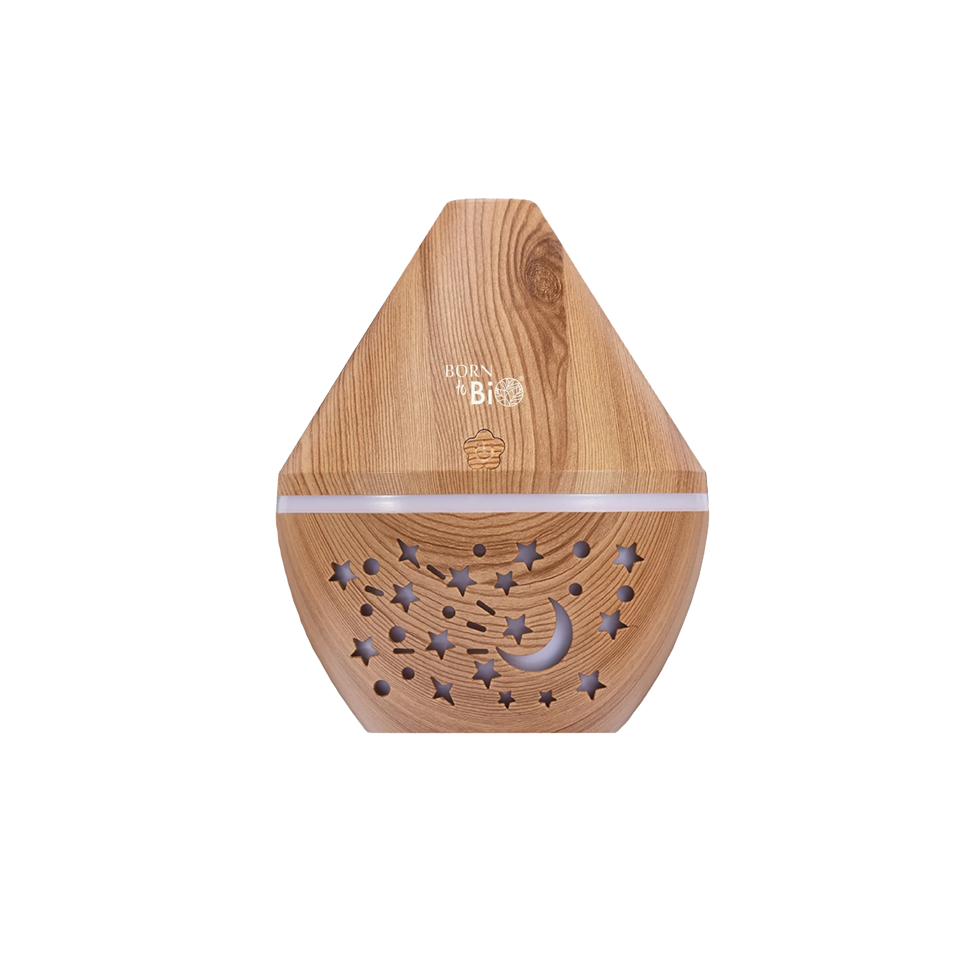 Humidificateur & diffuseur d'huiles essentielles aspect bois clair-0