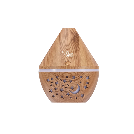 Humidificateur & diffuseur d'huiles essentielles aspect bois clair-0