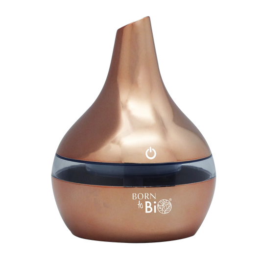 Humidificateur & diffuseur d'huiles essentielles aspect rose gold-0