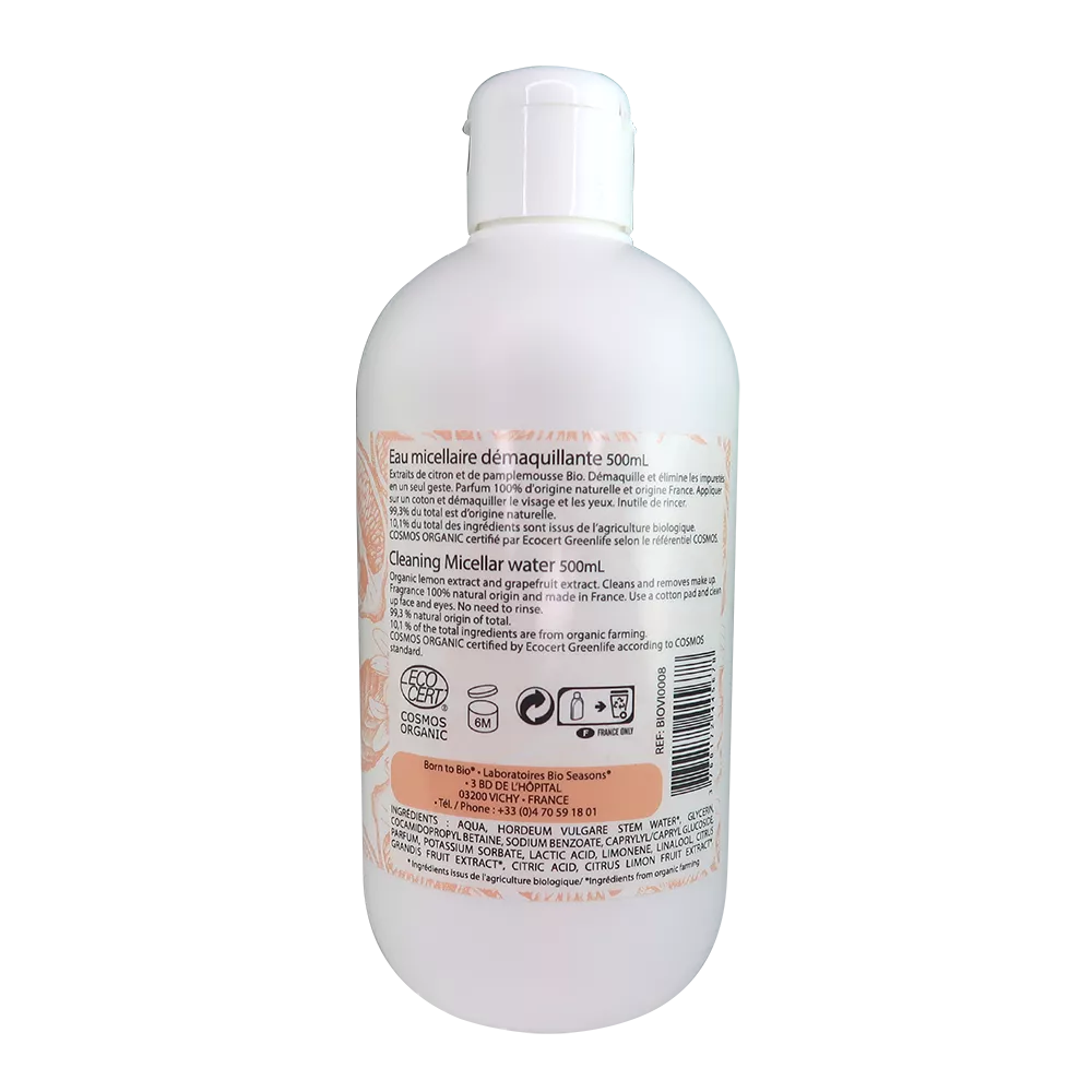 Eau Micellaire Démaquillante Agrumes 500mL - Certifiée bio-1