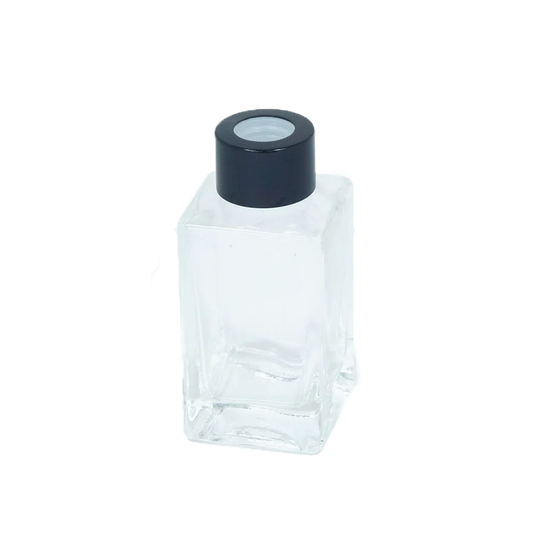 Bouteille en verre bouchon noir-0