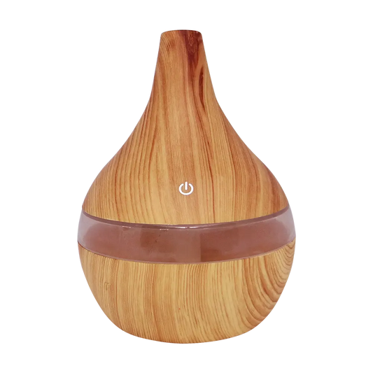 Humidificateur & diffuseur d'huiles essentielles aspect bois clair-0