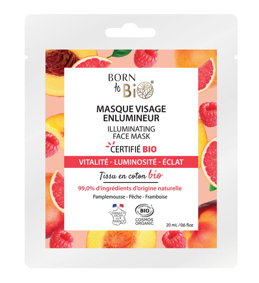 Masque visage Enlumineur en coton - Certifié Bio-0
