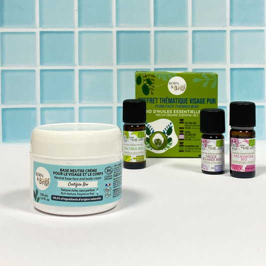 Coffret : crème visage/corps et kit d'huiles essentielles visage pur-0
