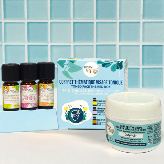 Coffret : crème visage/corps et kit d'huiles essentielles visage tonique-0