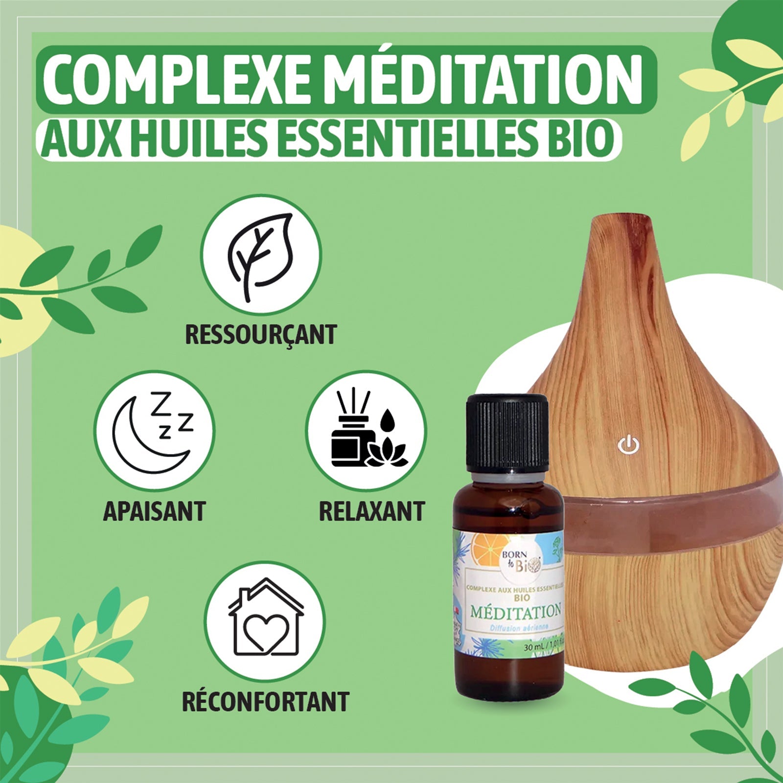 Méditation - Complexe aux huiles essentielles Bio-1